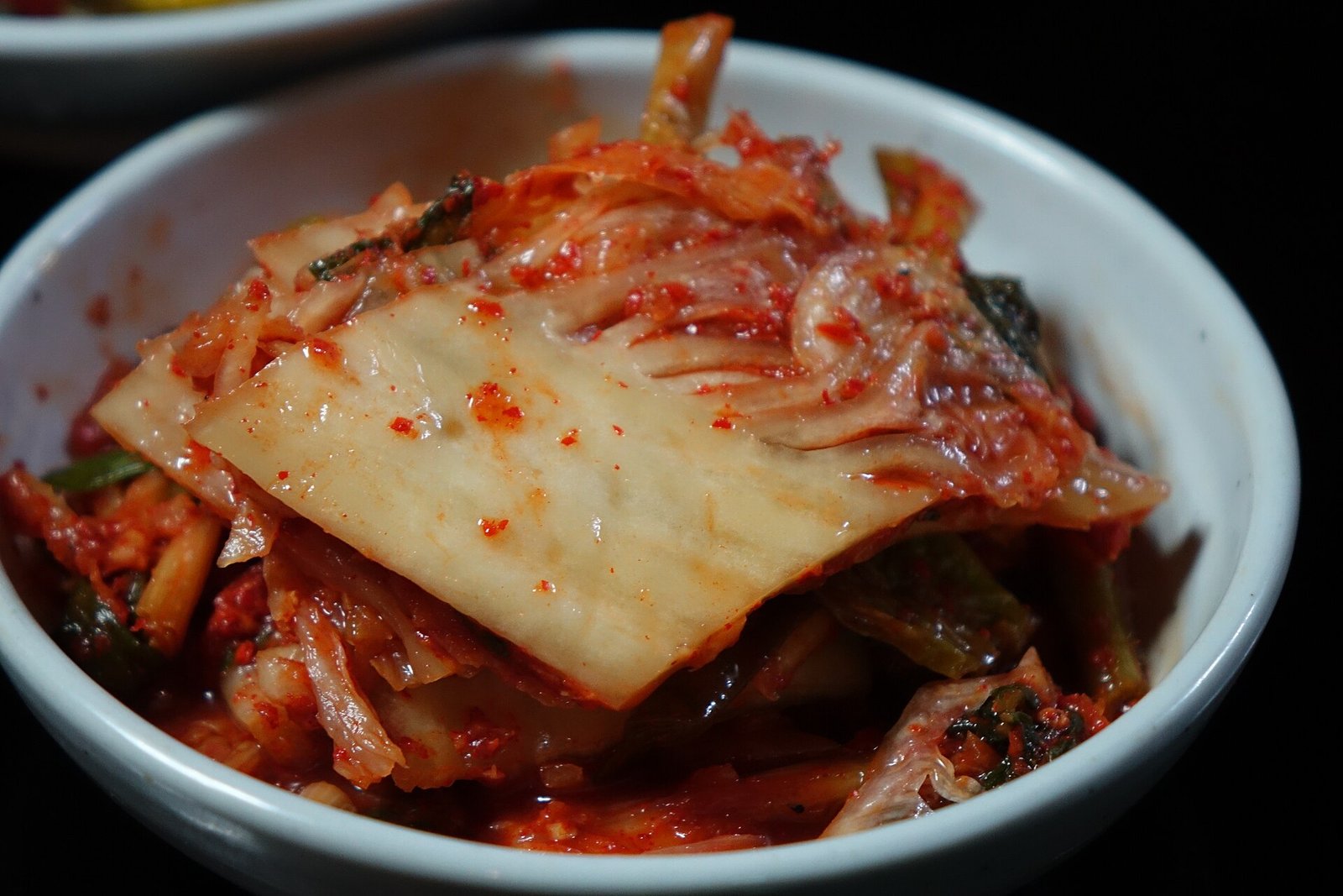 Baechu kimchi made with napa cabbage and red seasoning