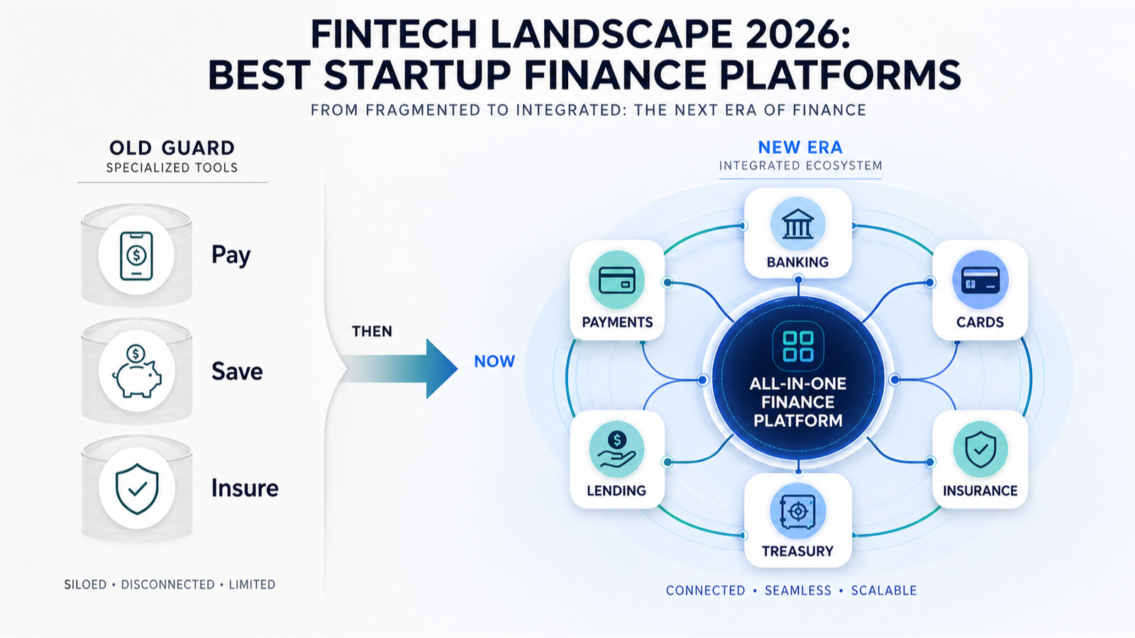 A comparison chart showing the transition from single-service fintech products to integrated, multi-capability financial super apps.