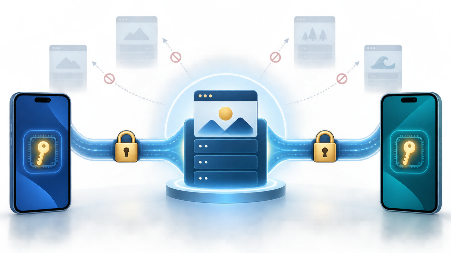 Diagram showing how passkeys are tied to a specific web origin using public-key cryptography.